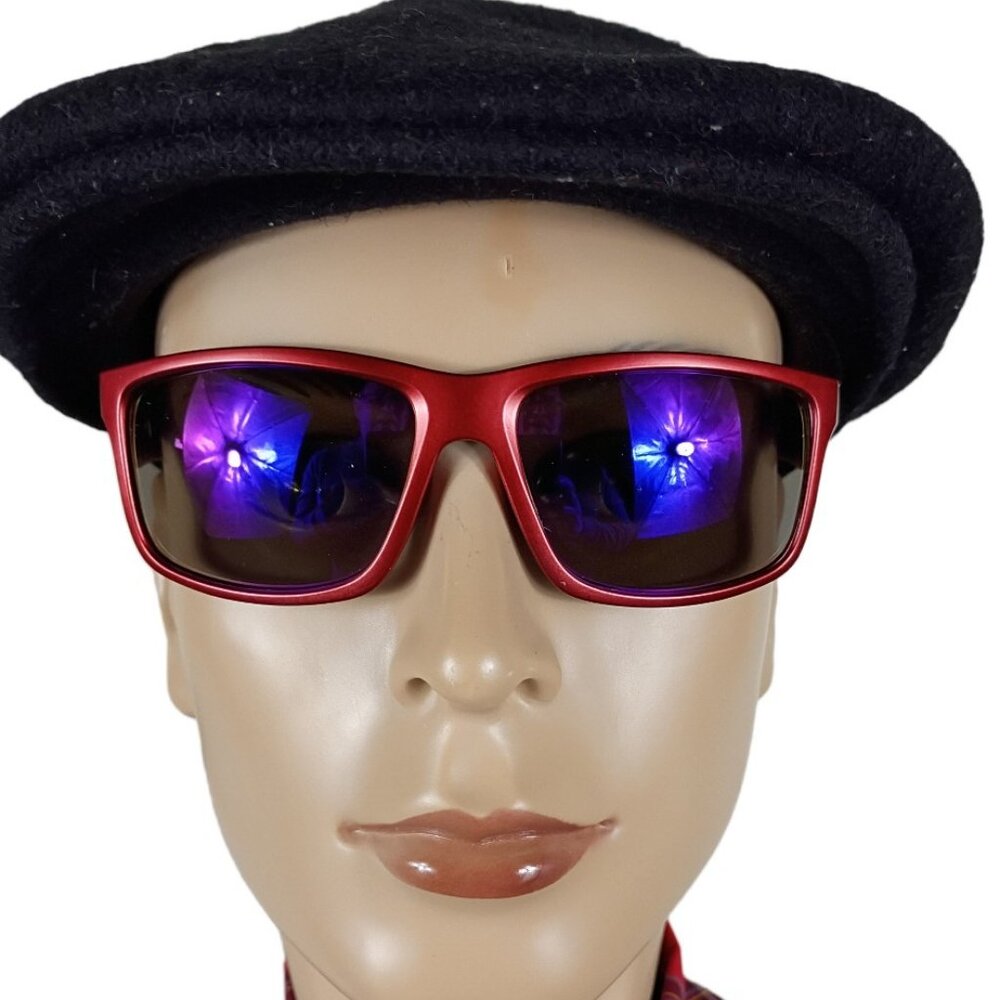 SHARKEYES RED RECTANULAR SUNGLASSES NSPORT2